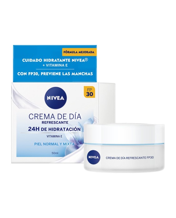 Crema De Día Hidratante Y Refrescante Piel Normal Y Mixta Spf 30 50 ml Nivea