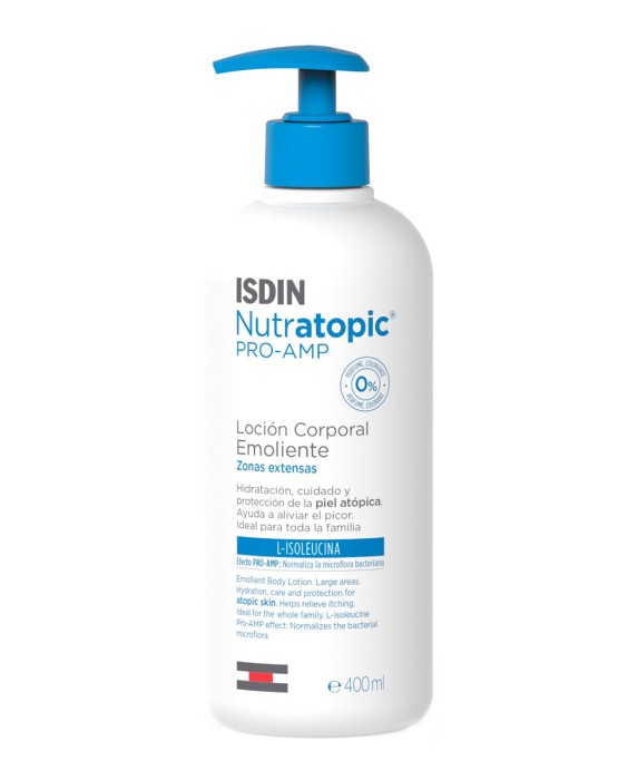 Loción emoliente Piel atópica Nutratopic Pro-AMP Isdin