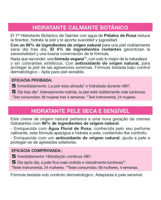 Hidratante calmante Botánica Skin Active Garnier