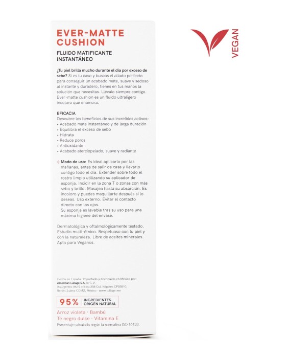 Fluido matificante instantáneo Ever Matte Lullage