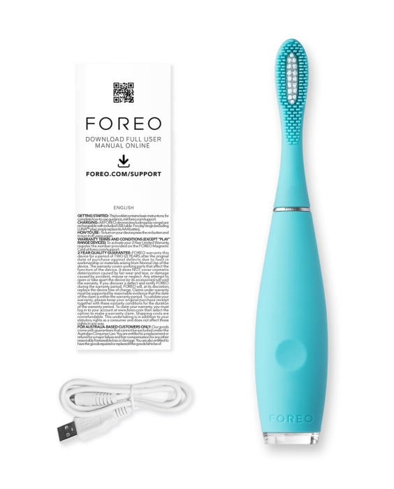 ISSA kids Cepillo de dientes sónico para niños de 5 a 12 años True Blue Pony FOREO