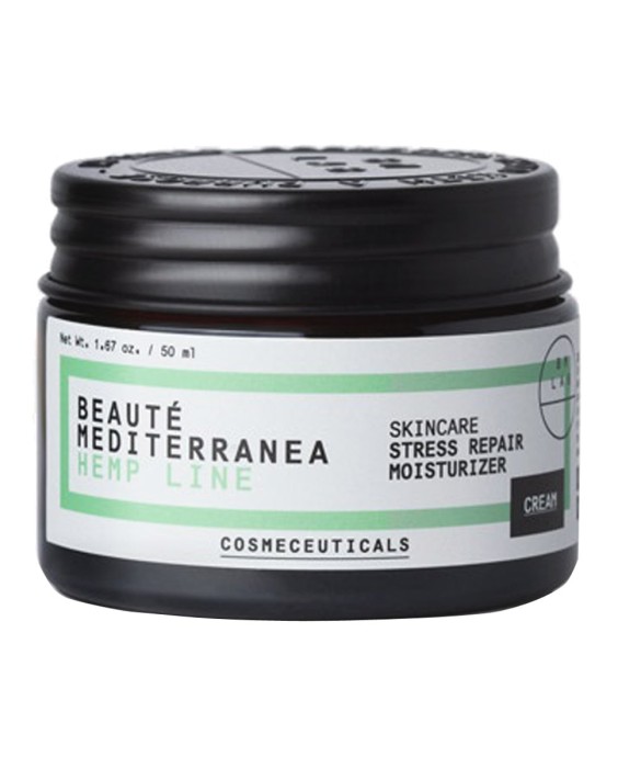 Crema Hidratante Facial Con Aceite De Aguacate Y Niacinamida Stress Repair Vegana 95% De Ingredientes Naturales 50 ml Beauté Mediterranea