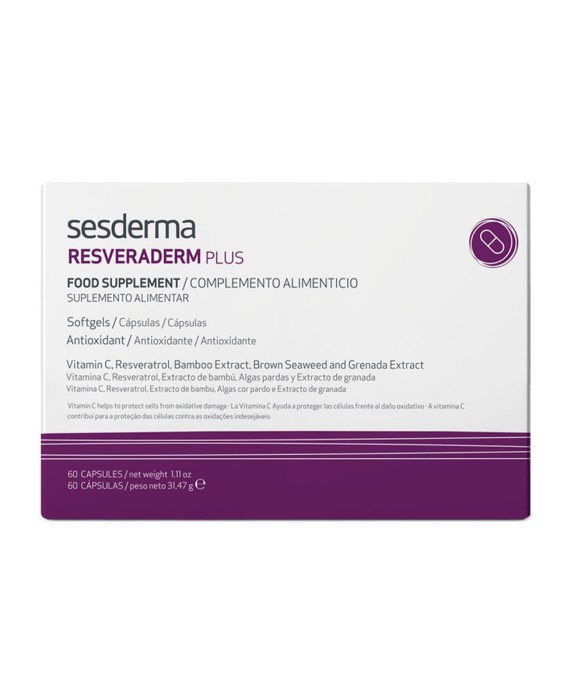 Cápsulas Antienvejecimiento Resveraderm Plus Sesderma