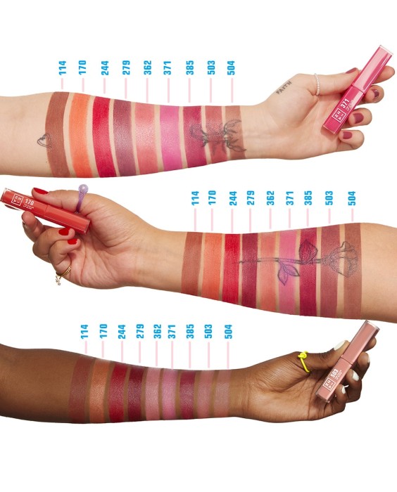 Labial hidratante de color y acabado glow The Color Lip Glow 3INA