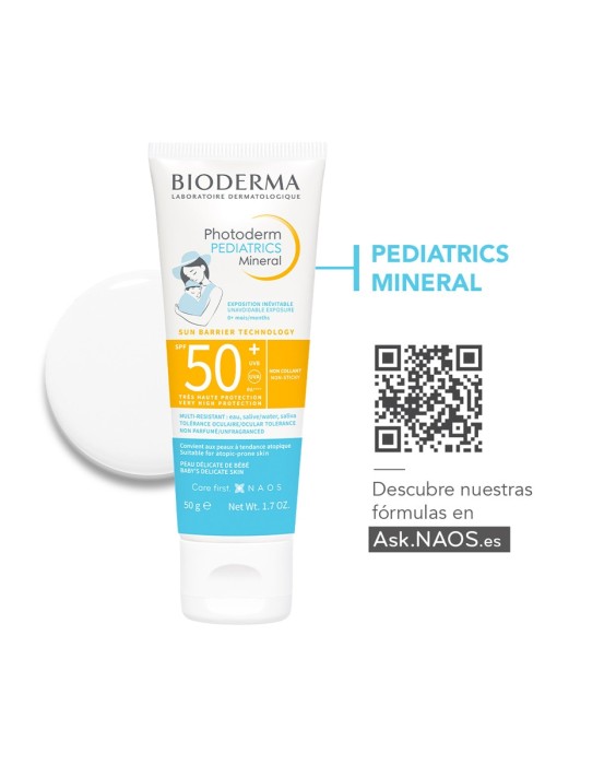 Crema Solar para niños a partir de los 0 meses Photoderm Pediatrics Mineral SPF 50+ Bioderma