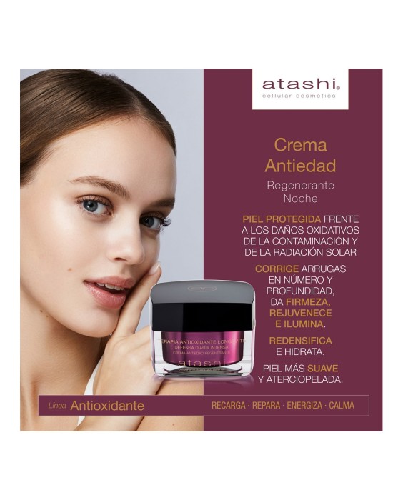 Crema Antioxidante Antiedad Regenerante Noche 50 ml Atashi