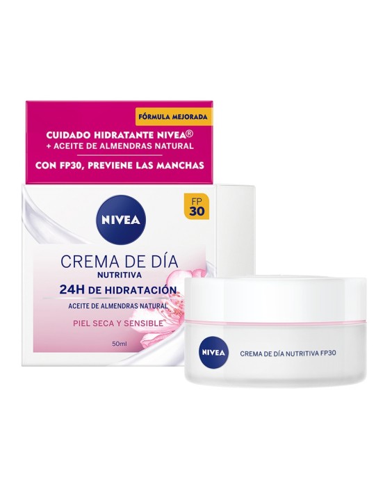 Crema De Día Nutritiva Piel Seca Y Sensible Spf 30 50 ml Nivea