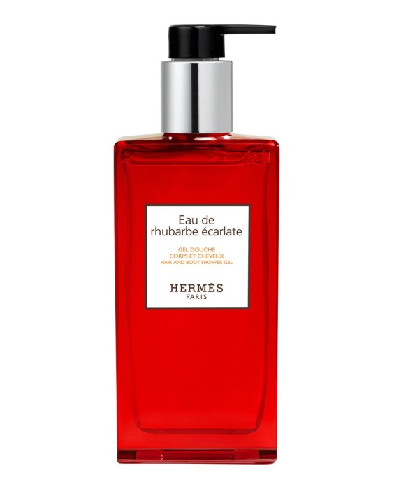 Hermès Eau de Rhubarbe Écarlate 200мл гель для душа для тела и волос