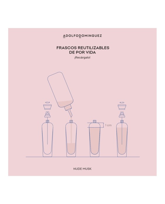 Recarga Eau de Parfum Nude Musk 250 ml Adolfo Dominguez