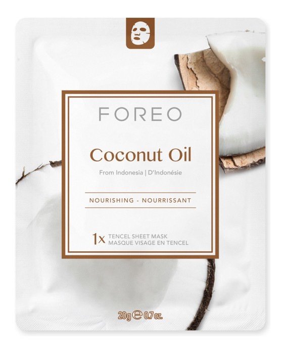 Mascarilla facial nutritiva Coconut Oil para piel deshidratada FOREO