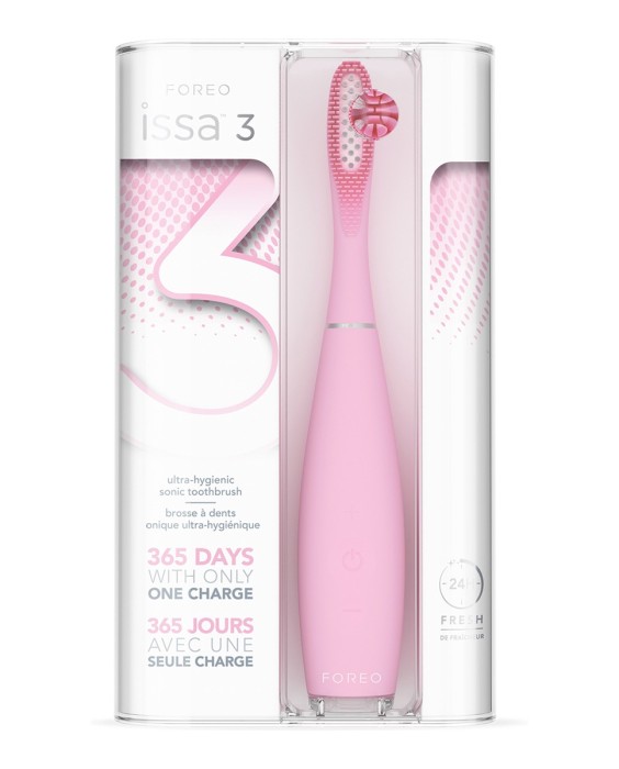 ISSA™ 3 cepillo de dientes sónico de silicona ultra higiénica Pink FOREO