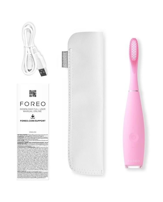 ISSA™ 3 cepillo de dientes sónico de silicona ultra higiénica Pink FOREO