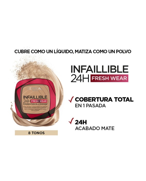 Polvos compactos mate de larga duración Infalible 24h L'Oréal Paris