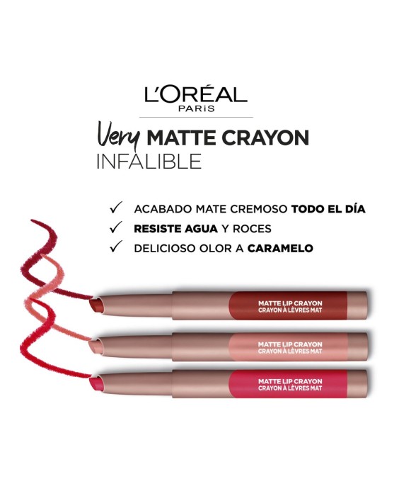 Barra de labios Matte Crayon L'Oréal Paris