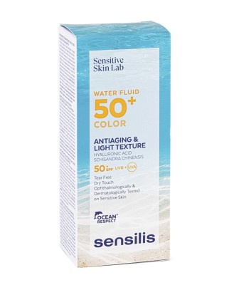 Water Fluid SPF 50+ Antiedad Fluido con Color 40 ml Sensilis Антивозрастной тонирующий флюид для лица