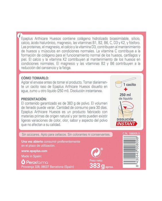 Colágeno Calcio Instant 383 g Epaplus Arthicare