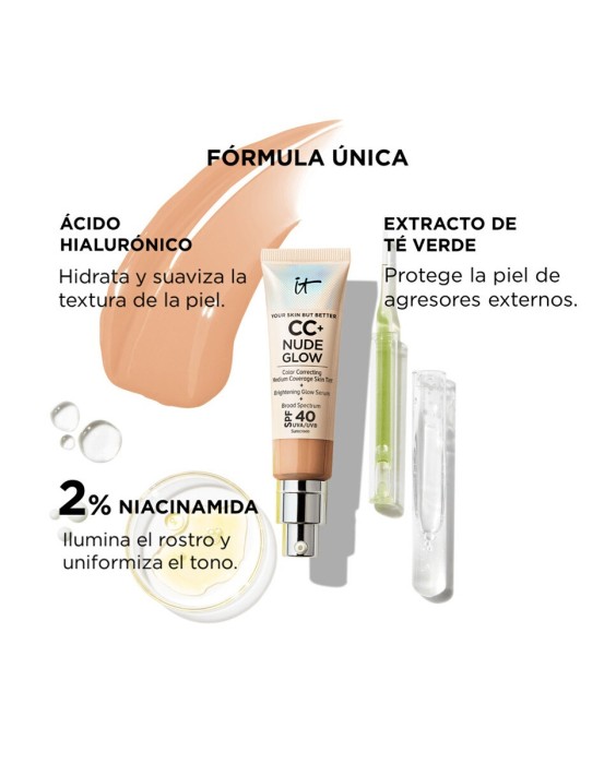 Base de maquillaje CC+ Nude Glow SPF 40+ It Cosmetics