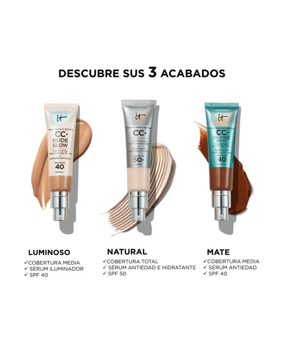 Base de maquillaje CC+ Nude Glow SPF 40+ It Cosmetics