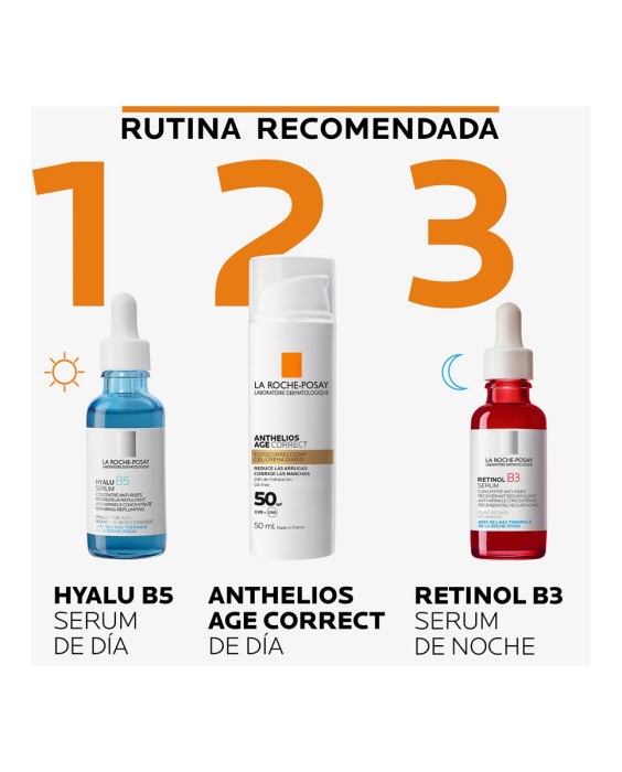 Gel-Crema Fotocorrección Con Ácido Hialurónico, Niacinamida y Phe-Resorcinol Anthelios Age Correct spf50 La Roche Posay
