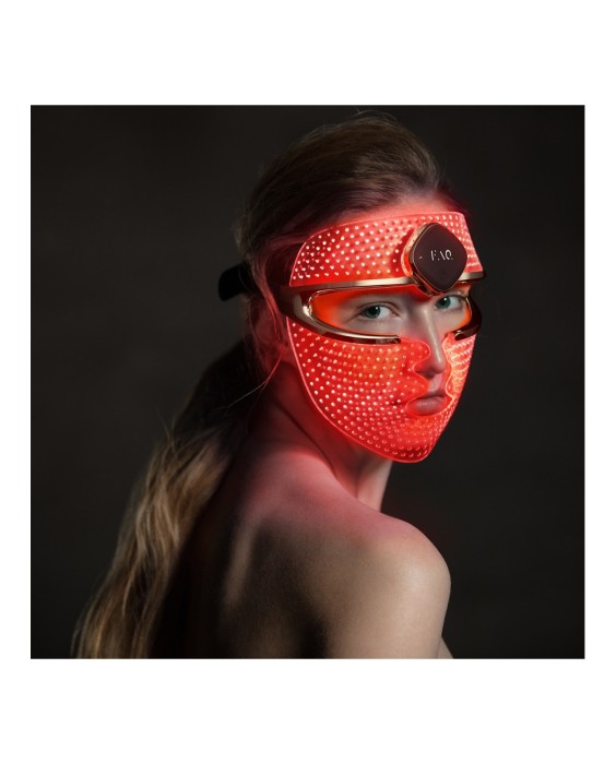 Máscara LED facial de silicona FAQ™ 202 , tratamiento con 7 luces LED + NIR, inalámbrica y antienvejecimiento