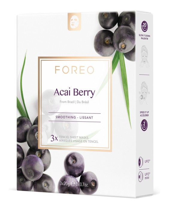 Mascarilla facial reafirmante Acai Berry para piel madura FOREO