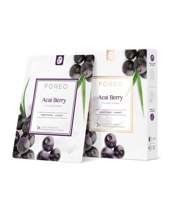 Mascarilla facial reafirmante Acai Berry para piel madura FOREO