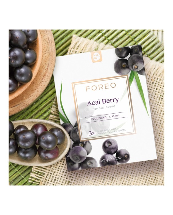 Mascarilla facial reafirmante Acai Berry para piel madura FOREO