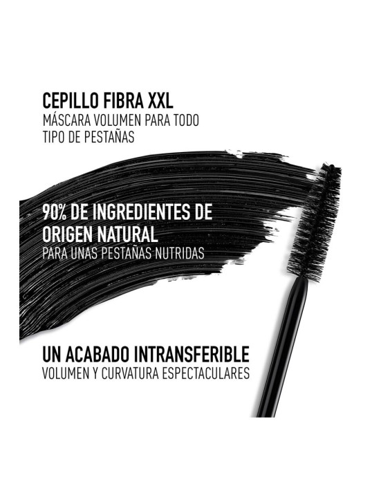 Máscara volumen a medida 24 horas - definición pestaña a pestaña - fórmula con tratamiento - 90 % de ingredientes de origen natural