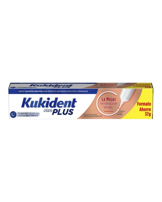 Crema Adhesiva Para Prótesis Dentales Efecto Sellado Sabor Neutro 57 g Pro Kukident