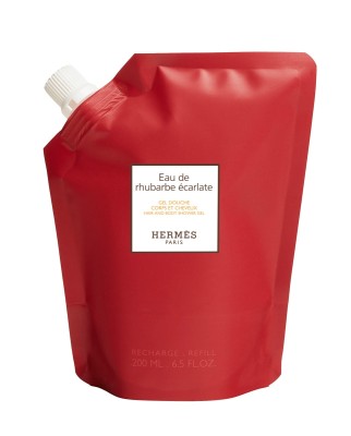 Hermès Eau de Rhubarbe Écarlate 200мл гель для душа для тела и волос, рефилл