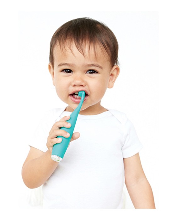 ISSA baby Cepillo de dientes para niños (0-4) Kiwi Green Panda FOREO