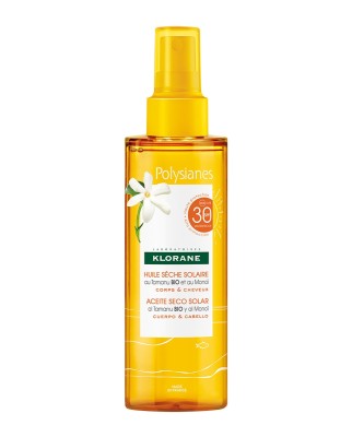 Aceite Seco Solar Alta Protección Spf30 Al Monoï Y Tamanu Bio 200 ml Klorane