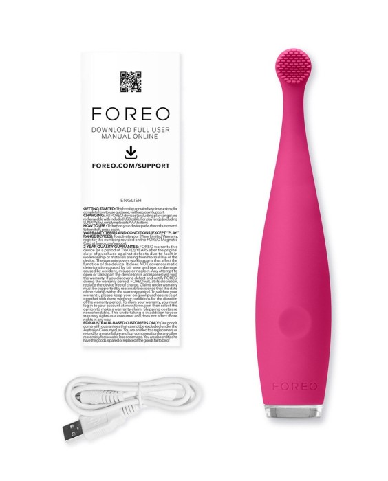 ISSA baby Cepillo de dientes para niños (0-4) Strawberry Rose Lion FOREO