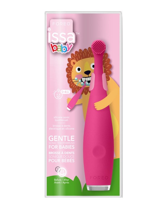 ISSA baby Cepillo de dientes para niños (0-4) Strawberry Rose Lion FOREO