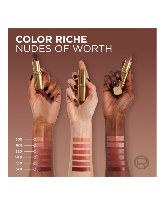 Barra De Labios Color Riche Nudes Of Worth Satinado L'Oréal Paris