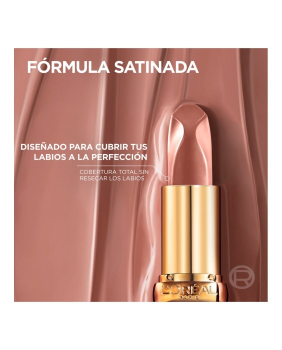 Barra De Labios Color Riche Nudes Of Worth Satinado L'Oréal Paris