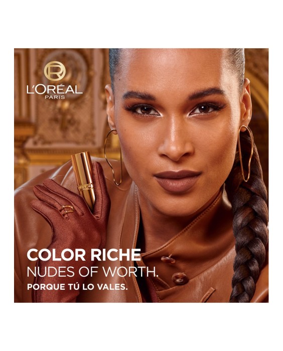 Barra De Labios Color Riche Nudes Of Worth Satinado L'Oréal Paris