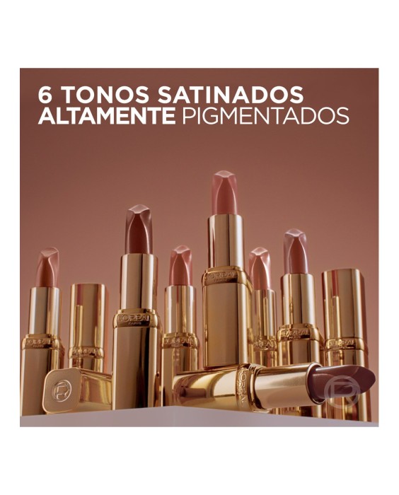 Barra De Labios Color Riche Nudes Of Worth Satinado L'Oréal Paris