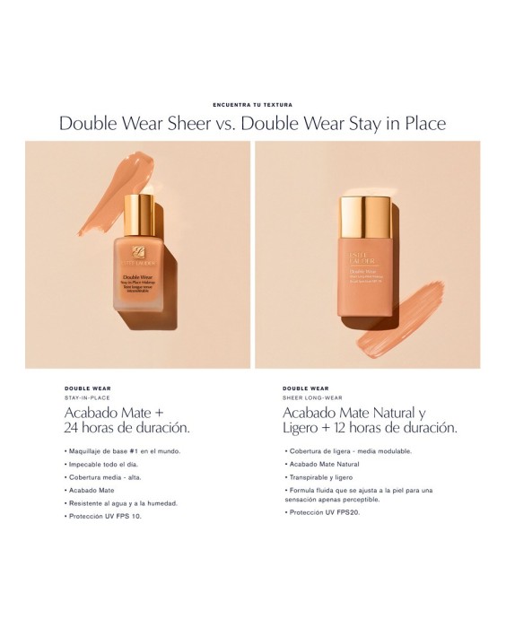 Base de maquillaje Natural Double Wear Sheer Matte Long Wear 30 ml Estée Lauder