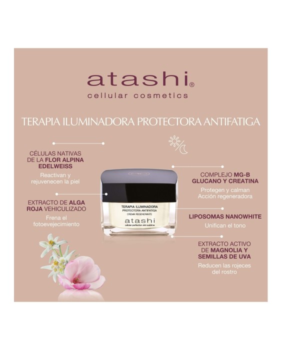 Crema Terapia Iluminadora Protectora Antifatiga 50 ml Atashi